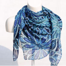 Women′s Bamboo Printing Spring Autumn Summer Woven Beach Cover Shawl Snood Loop Square Scarf (SW132)